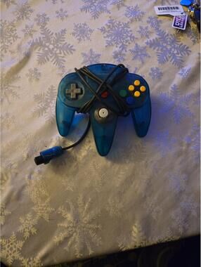 Nintendo 64 Funtastic Ice Blue Transparent Controller